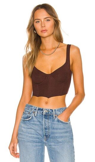 Jia Bustier Top in Brown | Revolve Clothing (Global)