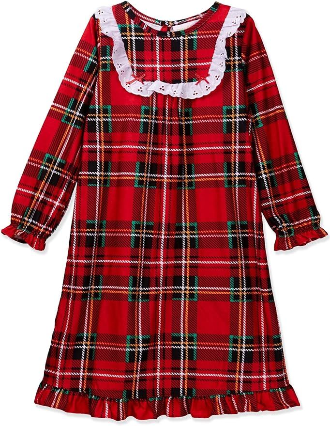 Komar Kids Little Girls'  Traditional Holiday Plaid Nightgown | Amazon (US)