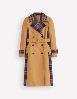 Boden Women's Double Breasted Trench in Natural | Size 6 | Boden (US)