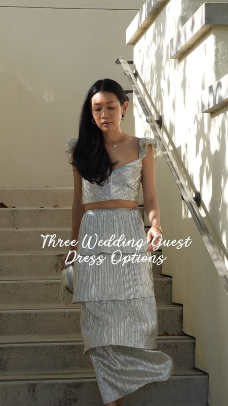 3 wedding guest dress options for your upcoming events. From a two piece set, mini dress and midi dress, these dresses are sure to make a statement! 

#LTKStyleTip #LTKWedding #LTKVideo