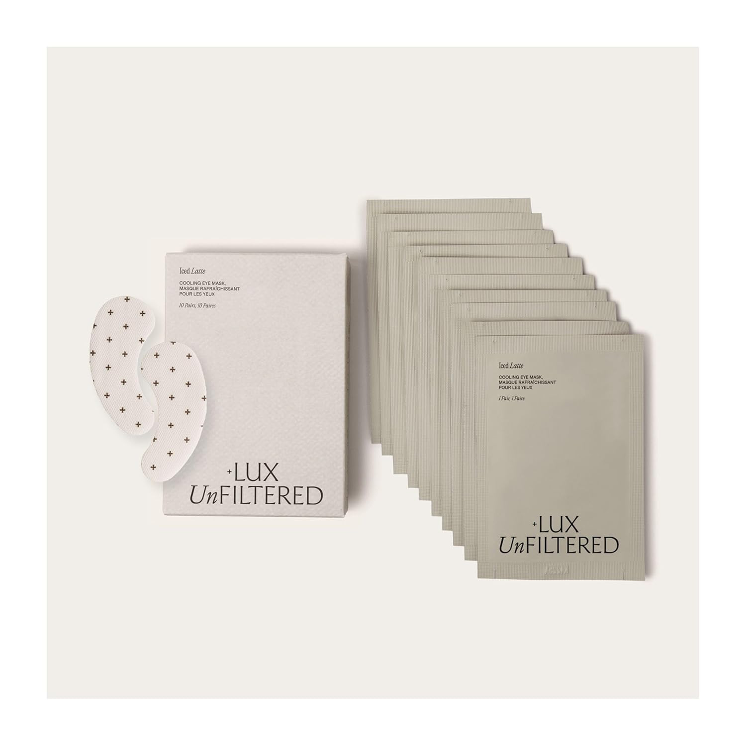 + Lux Unfiltered Iced Latte Cooling Under Eye Patches - Anti-Slip Caffeine Infused Korean Eye Mas... | Amazon (US)