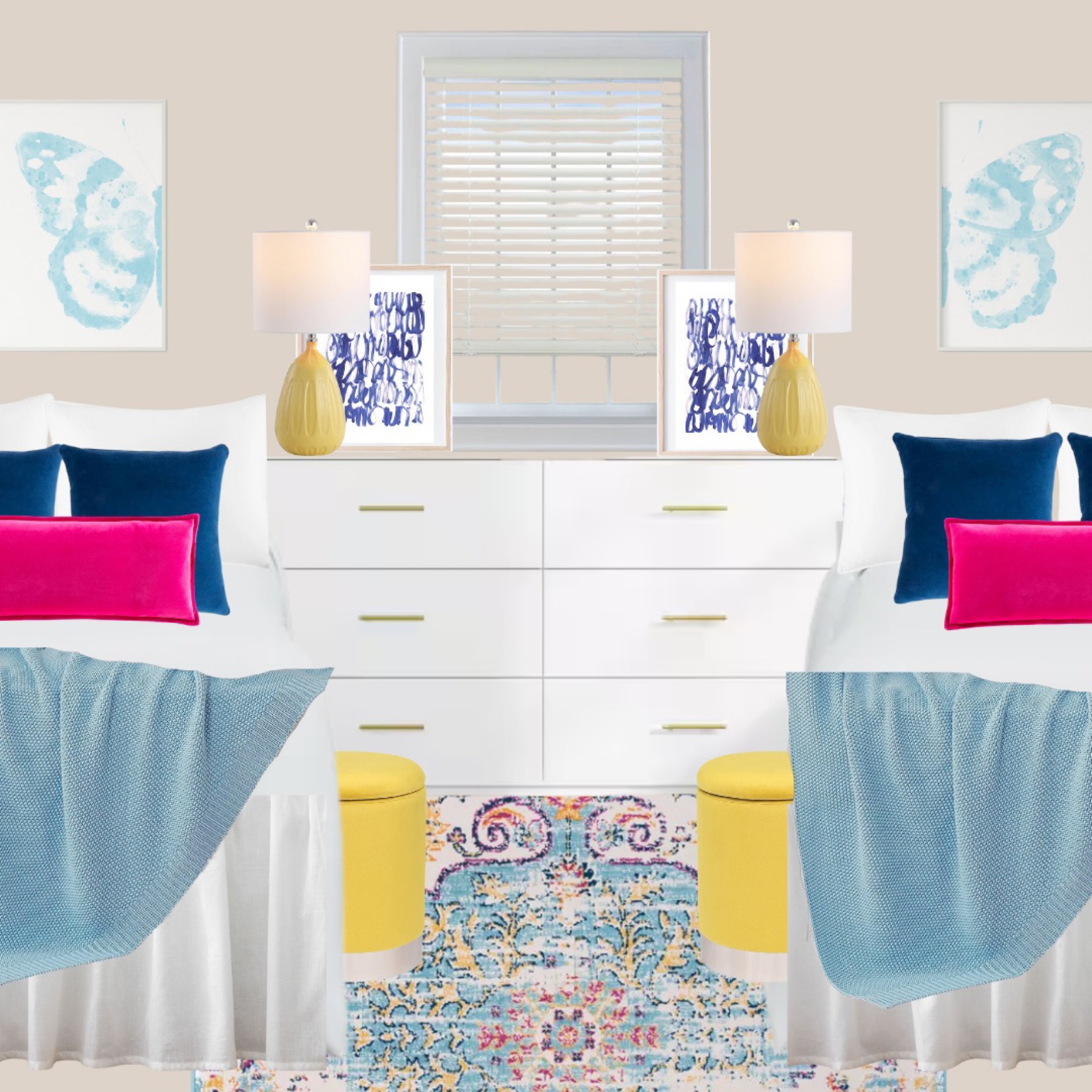 #dormdecor #preppydormdecor #preppydorm #rainbowdorm #preppydormdecor #pinkdorm #dormroom #dorminspo #dormroominspo