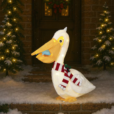 Holiday Living 2.5-ft LED Pelican Christmas Decoration | Lowe's