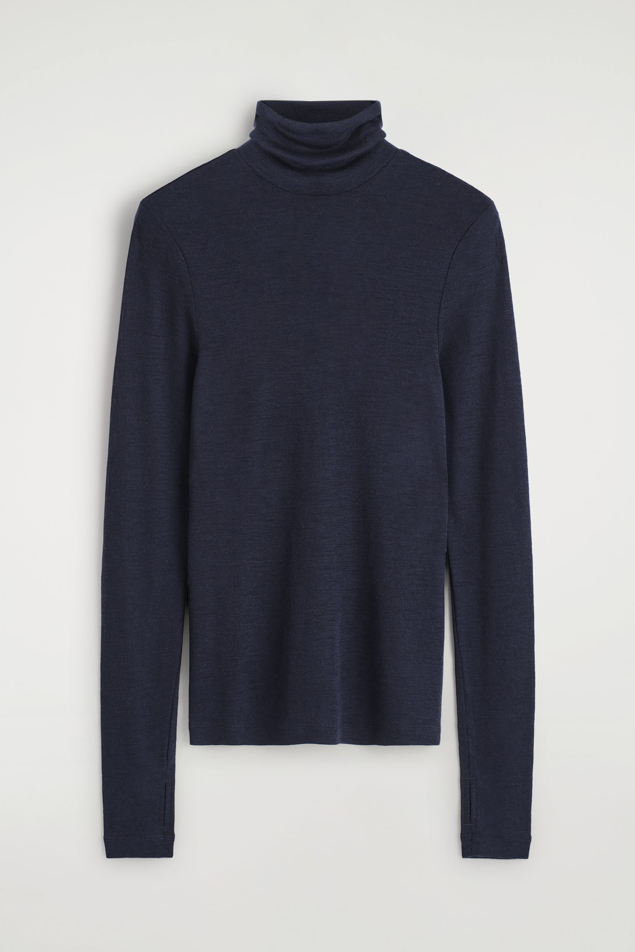 MERINO WOOL HIGH-NECK TOP - NAVY | COS | COS (EU)