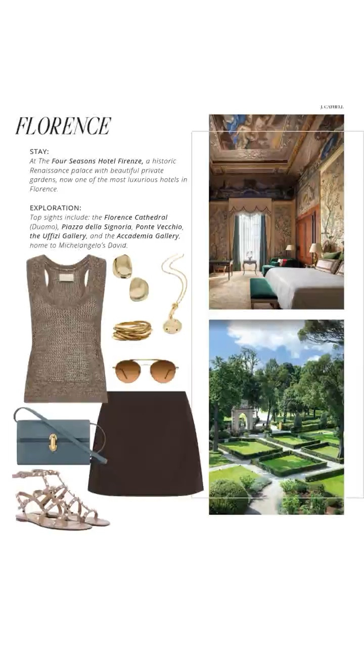 Italy, beautifully done 🇮🇹✨

If Italy is on your travel list, this 7-day itinerary through Rome, Florence, and the Tuscan countryside is the route I recommend again and again. It blends iconic history, incredible art and fashion, and vineyard-covered landscapes — all paced in a way that lets you actually enjoy it.

Think long lunches, sunset walks, beautiful hotels, and unforgettable wine. It’s Italy experienced slowly and intentionally — whether it’s your first trip or your fifth.

Sharing the looks I’d pack for this itinerary — polished travel sets, chic walking shoes for cobblestone streets, breezy dresses for Tuscany, and effortless pieces for evenings out. Save for future travel plans and tap to shop. ✨#ItalyTravel #RomeStyle #FlorenceStyle #TuscanStyle #TravelWardrobe #EuroSummer #LTKFinds 

 

#LTKTravel #LTKootd #LTKOver40 #LTKTravel