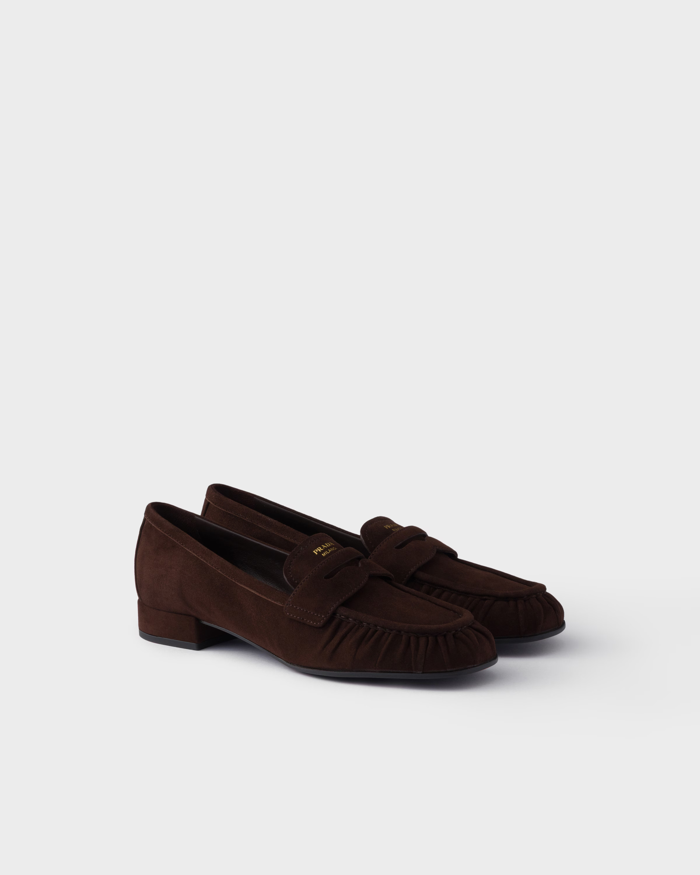 Suede loafers | Prada US