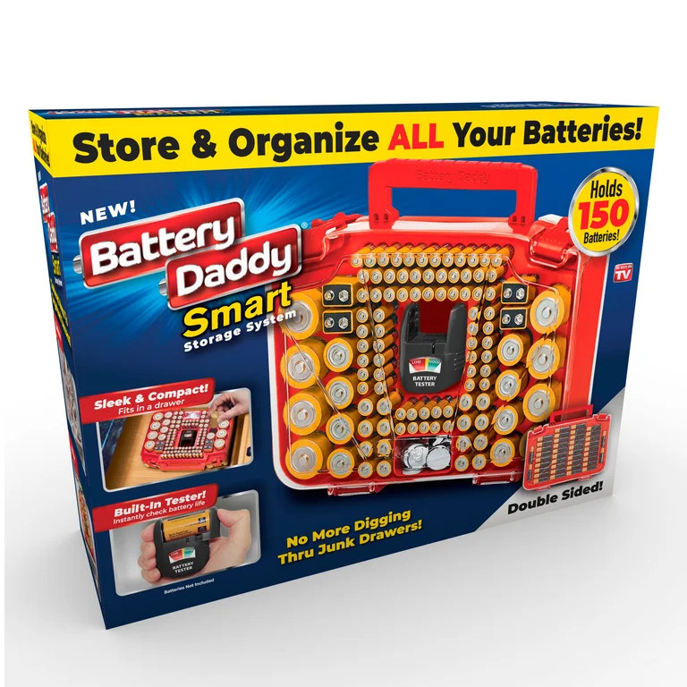 Smart Battery Daddy, Battery Storage Case, Organize 150 Batteries, with Built in Battery Tester | Walmart (US)
