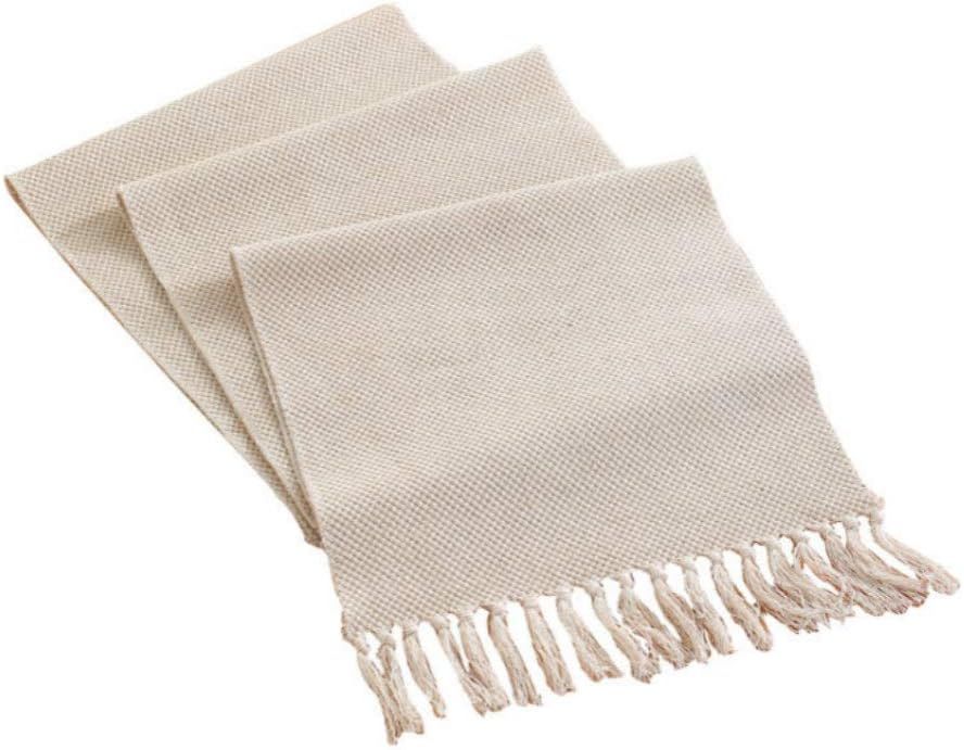 vr idea Cotton Flax Table Runner 180 x 33cm, Cotton Weave Washable Table Runner with Tassels for ... | Amazon (UK)