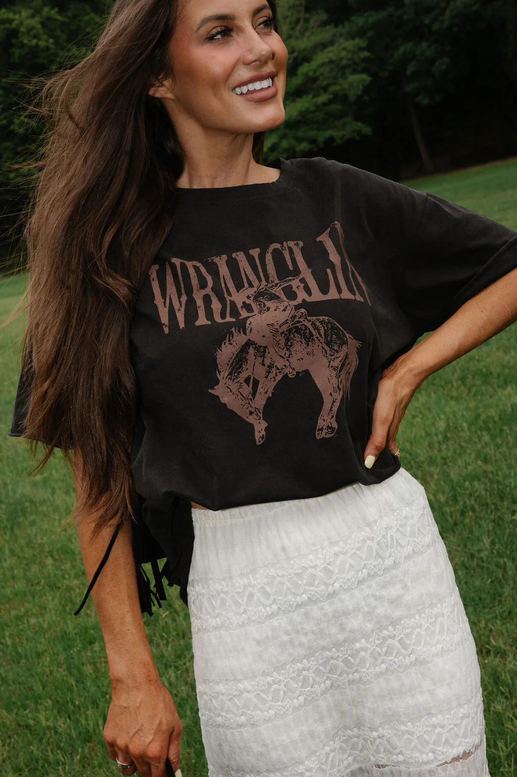 Wranglin Tee-Black | These Three