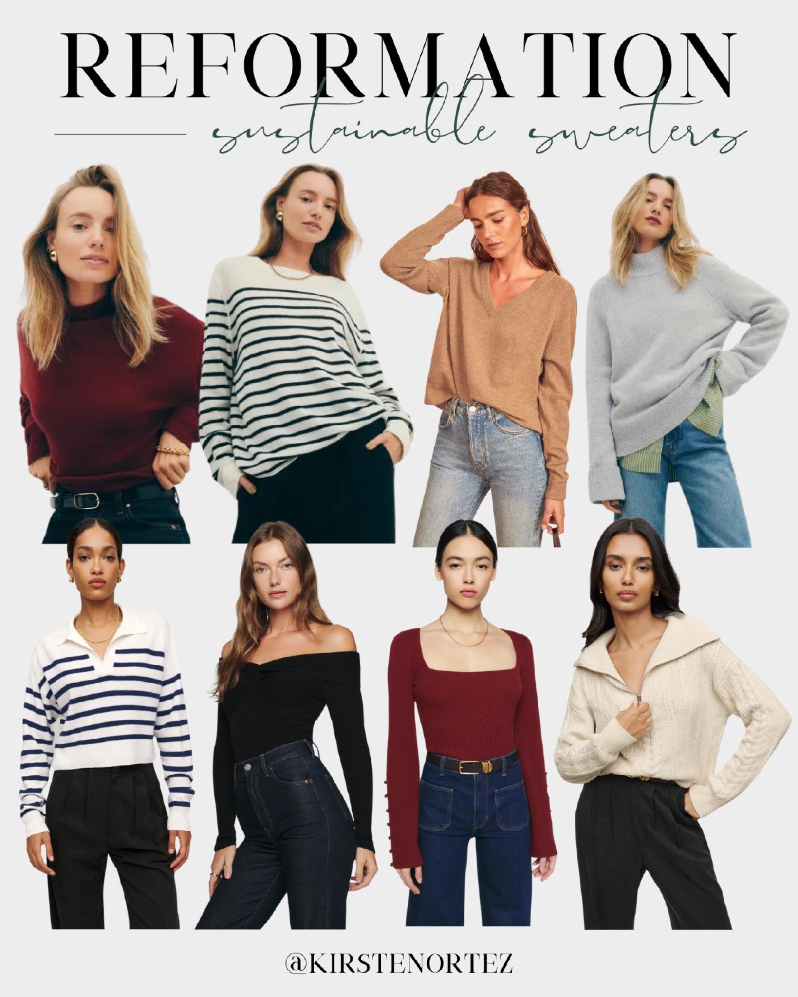 Reformation sweater, sustainable sweater, fall sweater, turtleneck sweater, collared sweater, off the shoulder sweater, pullover sweater 

#LTKstyletip #LTKSeasonal #LTKtravel