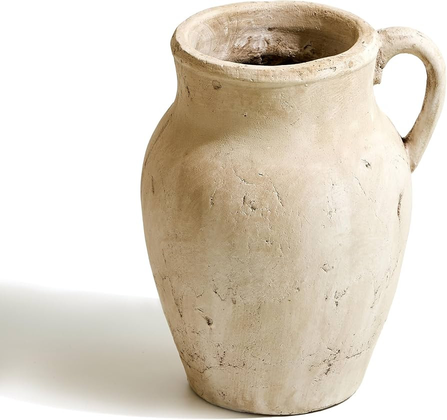 LB2 Rustic Large Ceramic Vase, Zen Style vase, 10.6" Tall Terra Cotta Pitcher Vase, Distressed Fa... | Amazon (US)