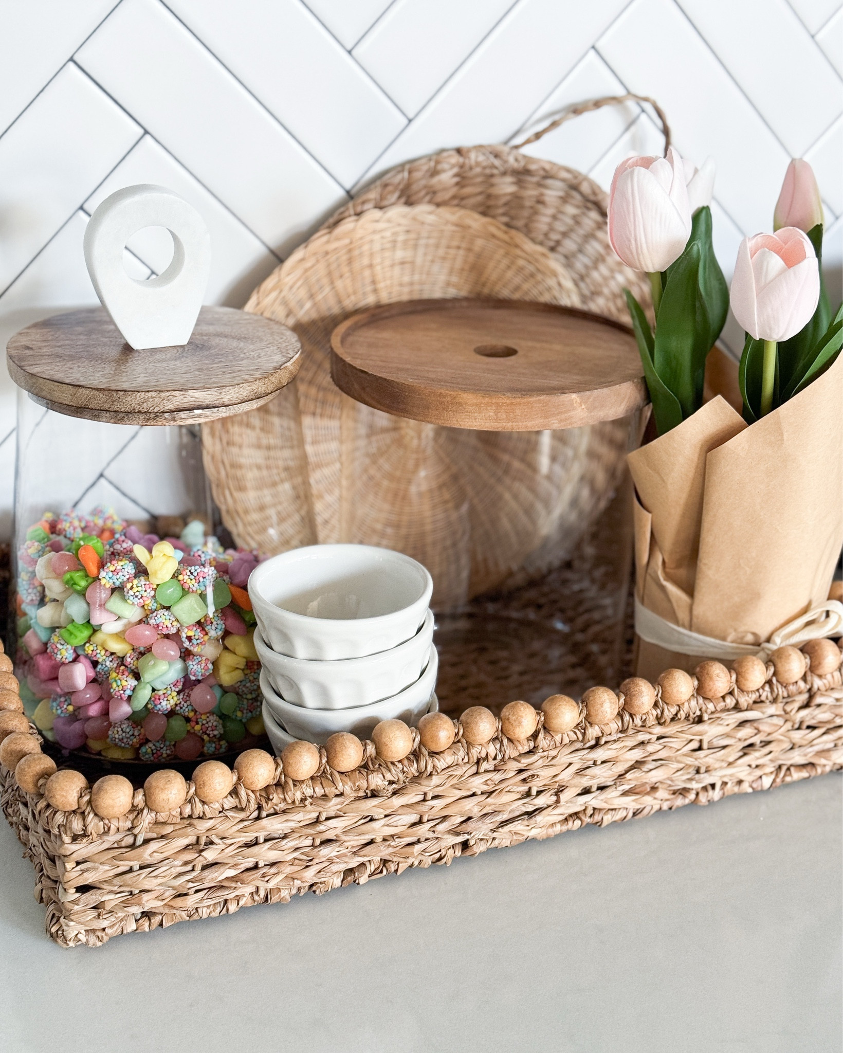 Minimal spring touches & the cutest spring + Easter candy salad I’ve ever made. 

Candy Salad - Spring Decor - Minimal Decor - Neutral Home - Modern Boho Home 

#and321 👋🏼👀

#LTKHome #LTKFamily #LTKSeasonal