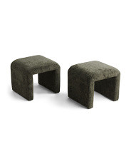 Set Of 2 Chunky Chenille Ottomans | Marshalls