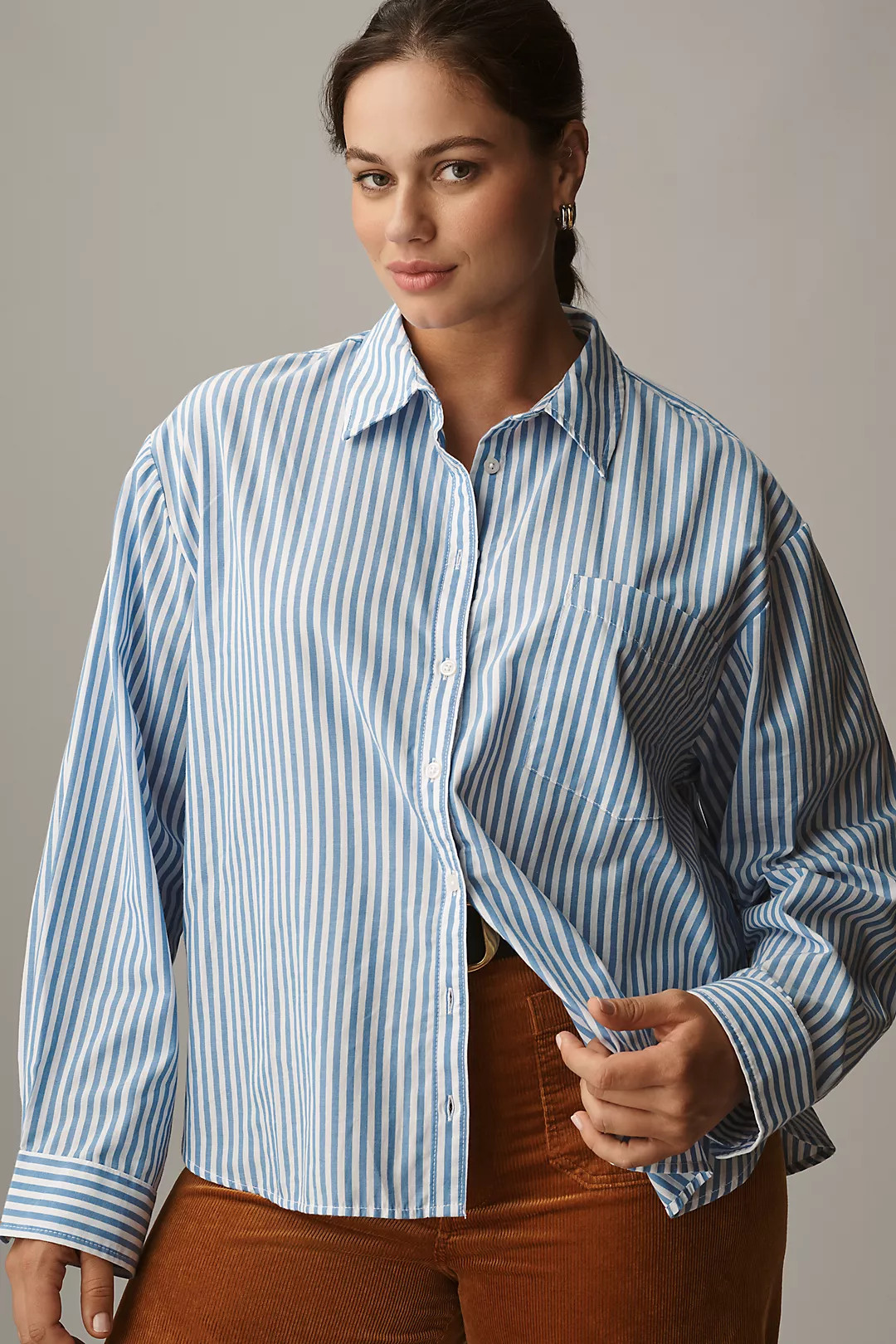 The Shrunken Bennet Buttondown Shirt by Maeve | Anthropologie (US)
