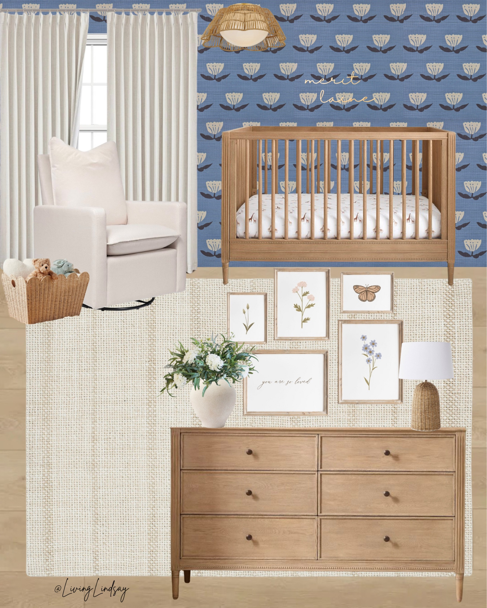 Baby girl nursery, nursery, nursery wallpaper, nursery furniture, crib, glider, nursery decor 

#LTKHome #LTKBaby #LTKFamily