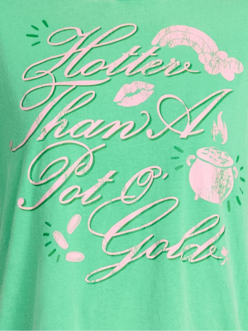 Saint Patrick's Day Women's Hotter Pot of Gold Graphic Tee from Way to Celebrate, Sizes S-XXXL | Walmart (US)