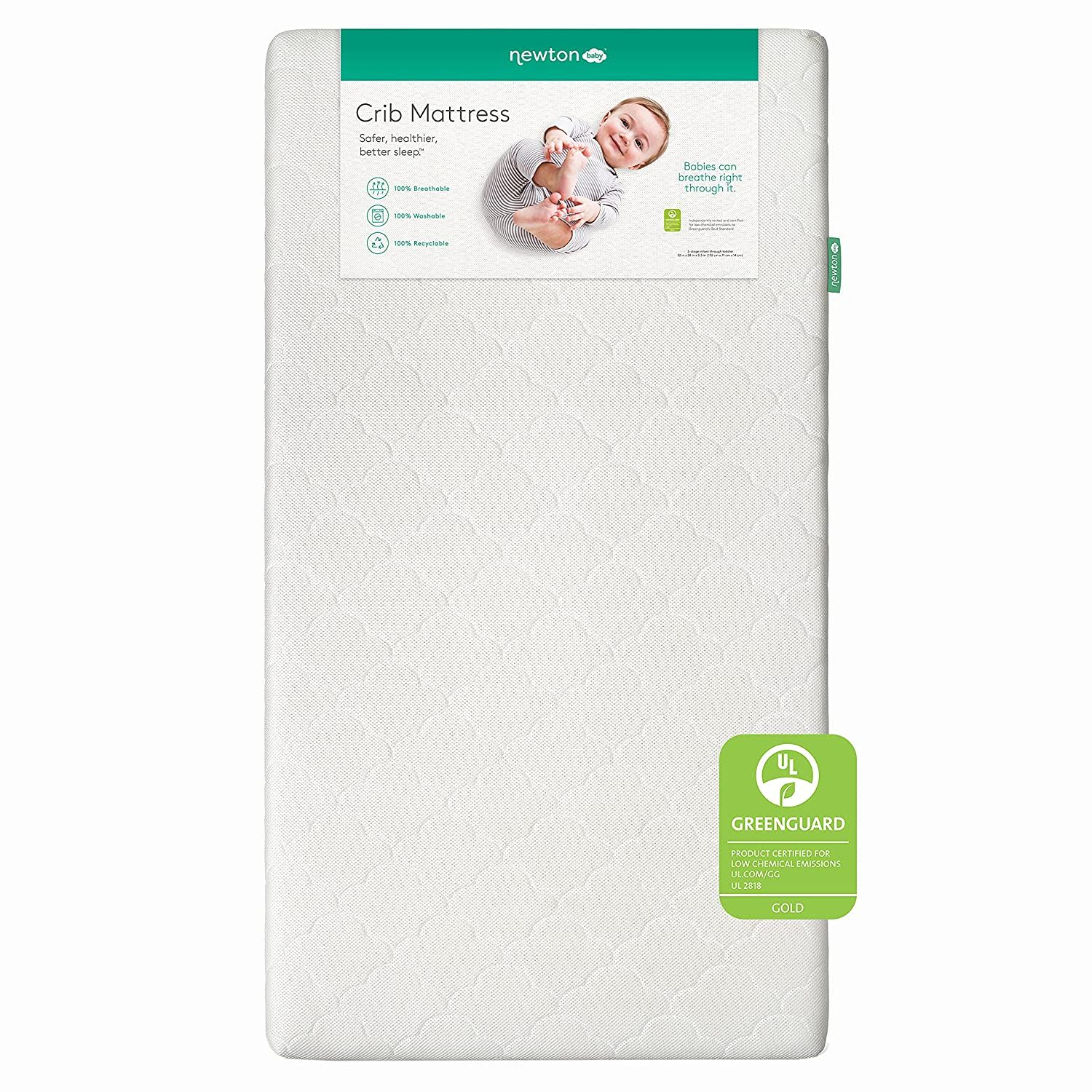 Newton Baby Crib Mattress and Toddler Bed - 100% Breathable Proven to Reduce Suffocation Risk, 10... | Amazon (US)