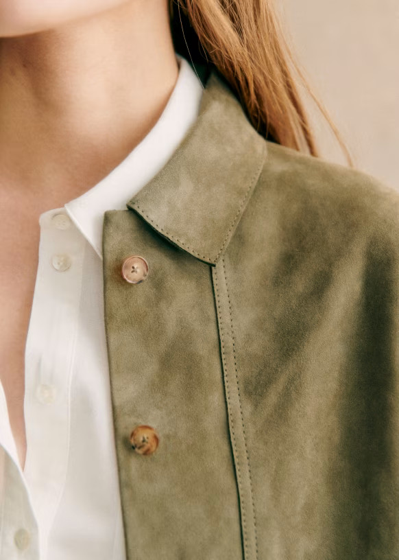 Will Jacket - Camel Suede - Goat leather - Sézane | Sezane - UK