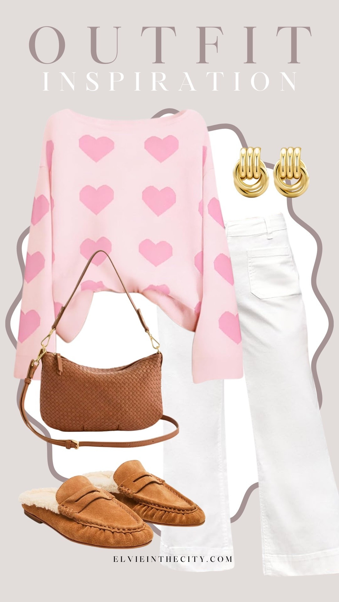 Outfit inspiration! I’ve paired a pink and read heart sweater with white front pocket jeans, gold earrings, a woven purse, and suede faux fur lined penny mules.

Ootd, Valentine’s Day outfit, fashion over 40, affordable fashion, over 50 style

#LTKootd #LTKFindsUnder50 #LTKOver40
