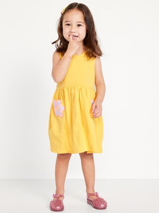Sleeveless Applique Fit and Flare Dress for Toddler Girls | Old Navy | Old Navy (US)