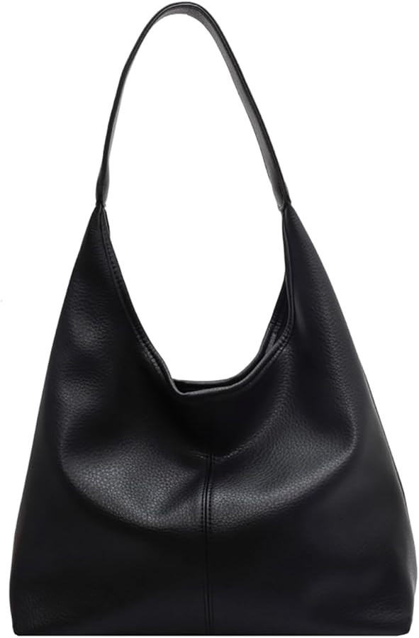 Hobo Bags for Women Slouchy Tote Bag Soft Casual PU Leather Shoulder Purses 2pcs Work Everyday Ha... | Amazon (US)
