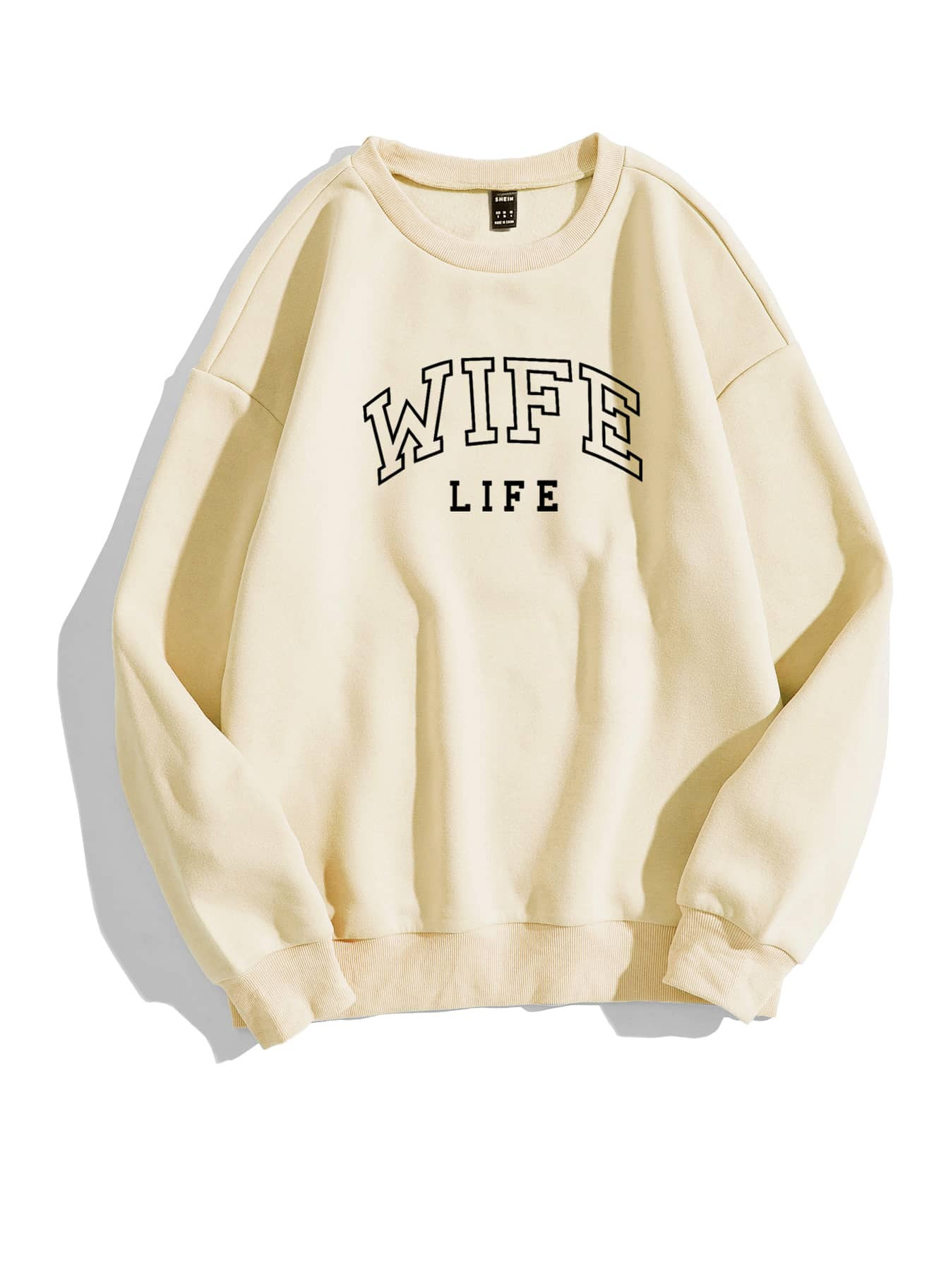 Letter Print Thermal Lined Sweatshirt | SHEIN