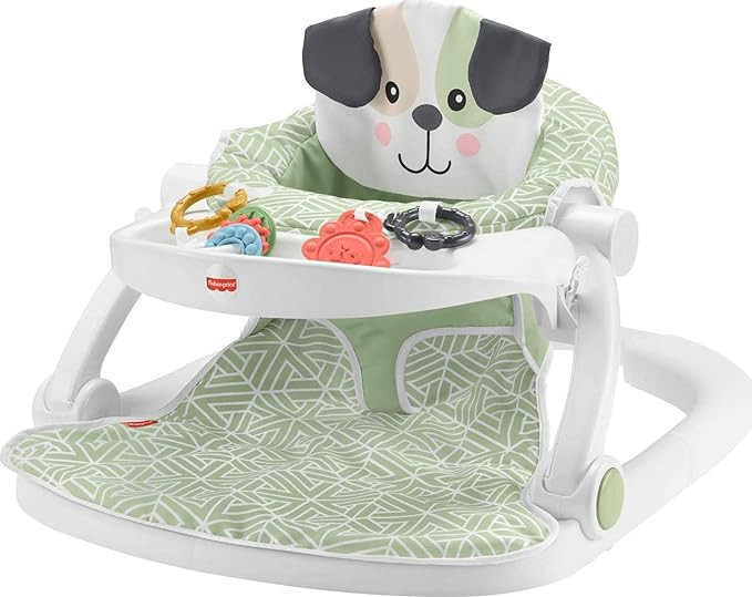 Fisher-Price Portable Baby Chair Sit-Me-Up Floor Seat with Snack Tray and Developmental Toys, Pup... | Amazon (US)
