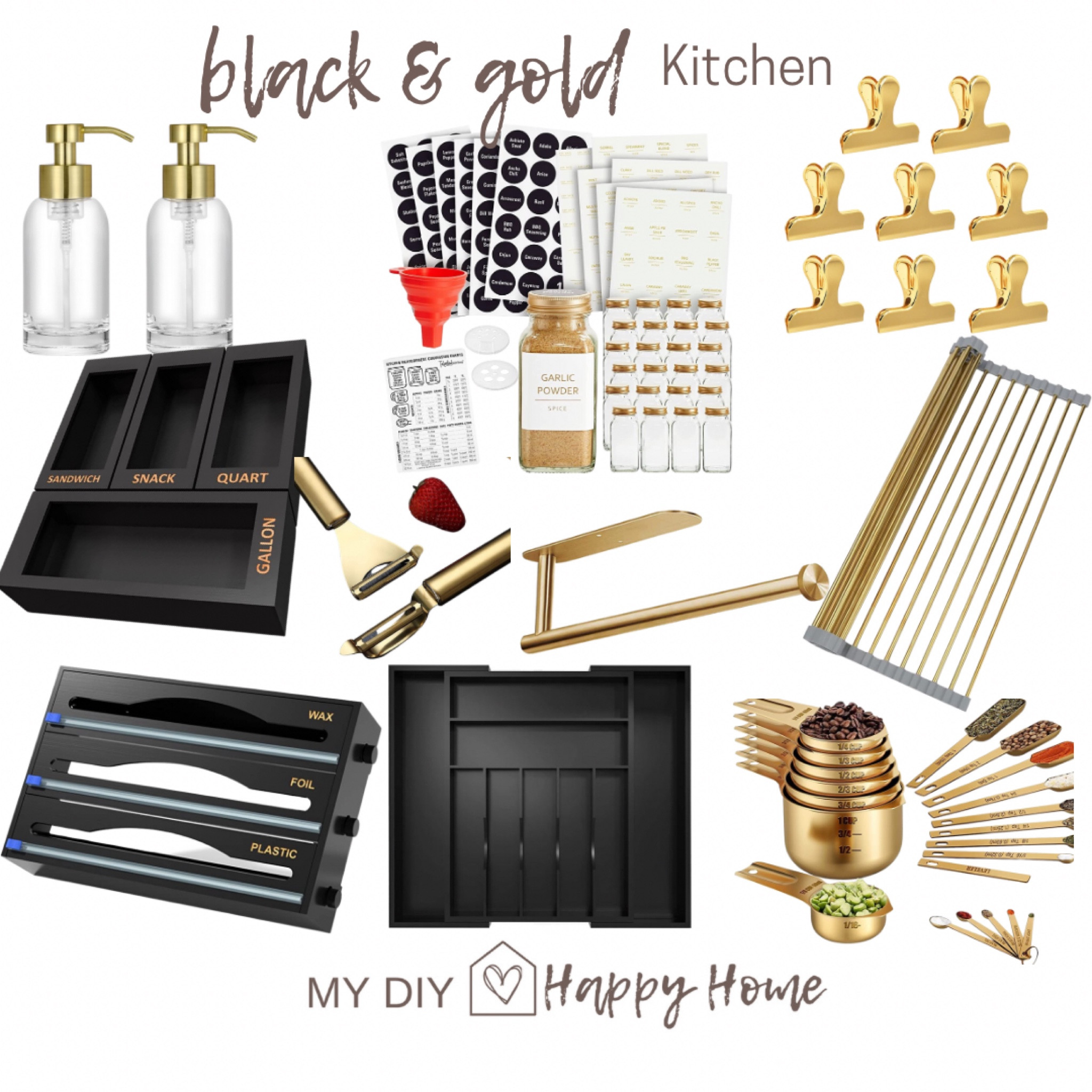 Black and gold kitchen finds from @amazon 

#LTKhome #LTKFind #LTKstyletip