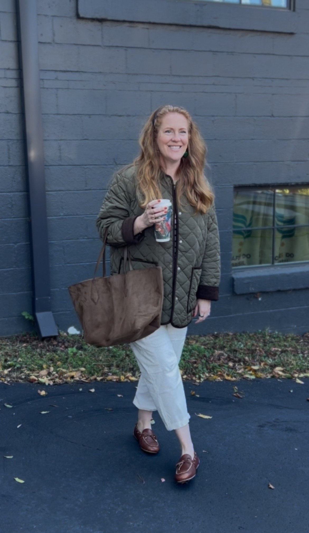 love this quilted barn jacket - fits oversized. wearing a medium. sized up in the driving shoes and they're so comfy!

#LTKStyleTip #LTKFindsUnder100 #LTKOver40