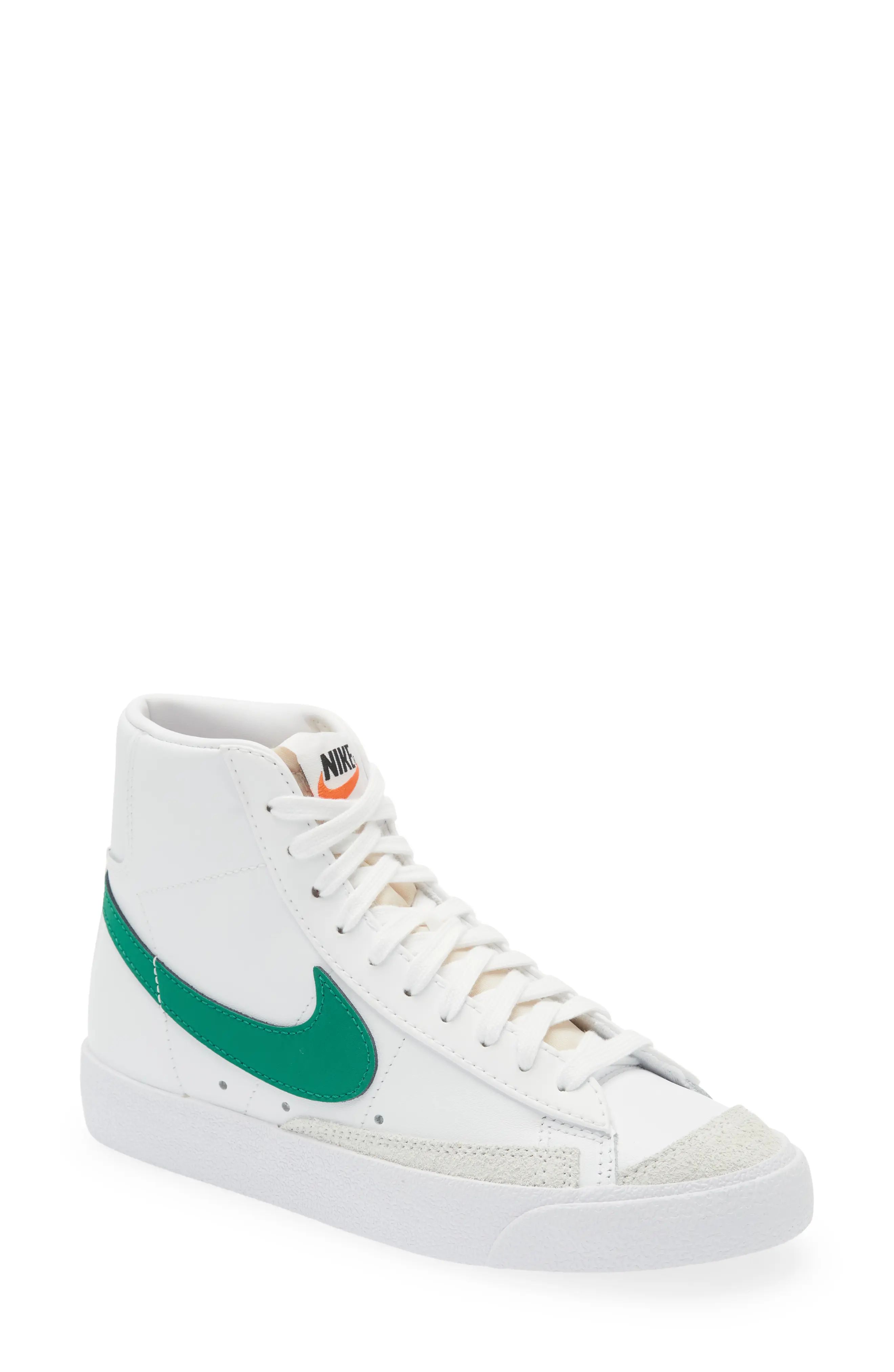 NIKE Blazer Mid '77 SE Sneaker in White/Malachite/White/Black at Nordstrom, Size 9.5 | Nordstrom