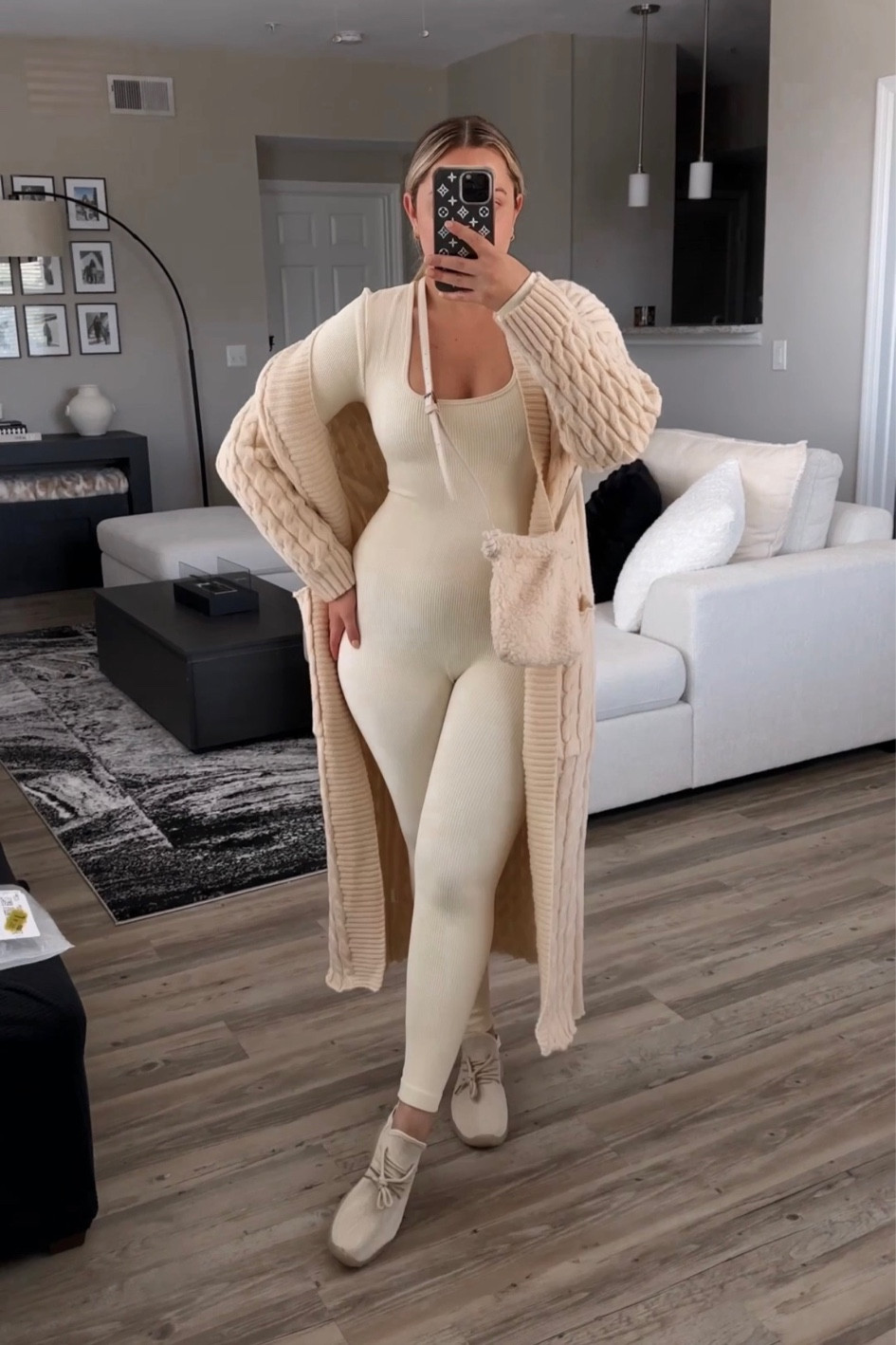 Amazon Winter outfit inspo 
Sweater: large
Jumpsuit: large (shaping and smooths everything 100/10)

#winteroutfit
#outfitidea 
#amazonoutfit 

#LTKstyletip #LTKmidsize