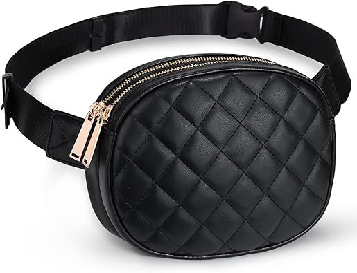 UTO-Fanny-Pack-for-Women-Belt-Bag Waterproof Nylon Fashion Slim Lightweight Waist Pack with 3 Zip... | Amazon (US)
