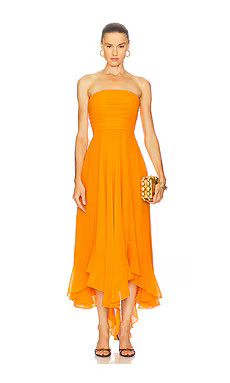 retrofete Louisa Chiffon Dress in Aperitivo from Revolve.com | Revolve Clothing (Global)