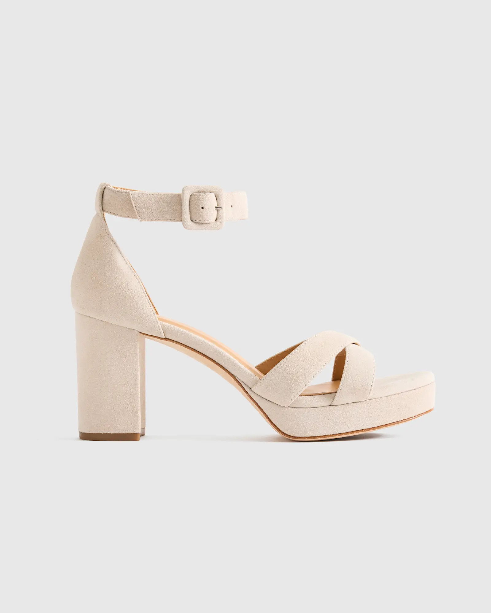 Italian Leather Crisscross Platform Sandal | Quince