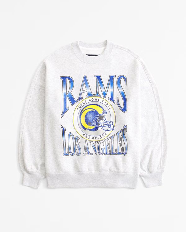 Women's Los Angeles Rams Graphic Oversized Sunday Crew | Women's Tops | Abercrombie.com | Abercrombie & Fitch (US)