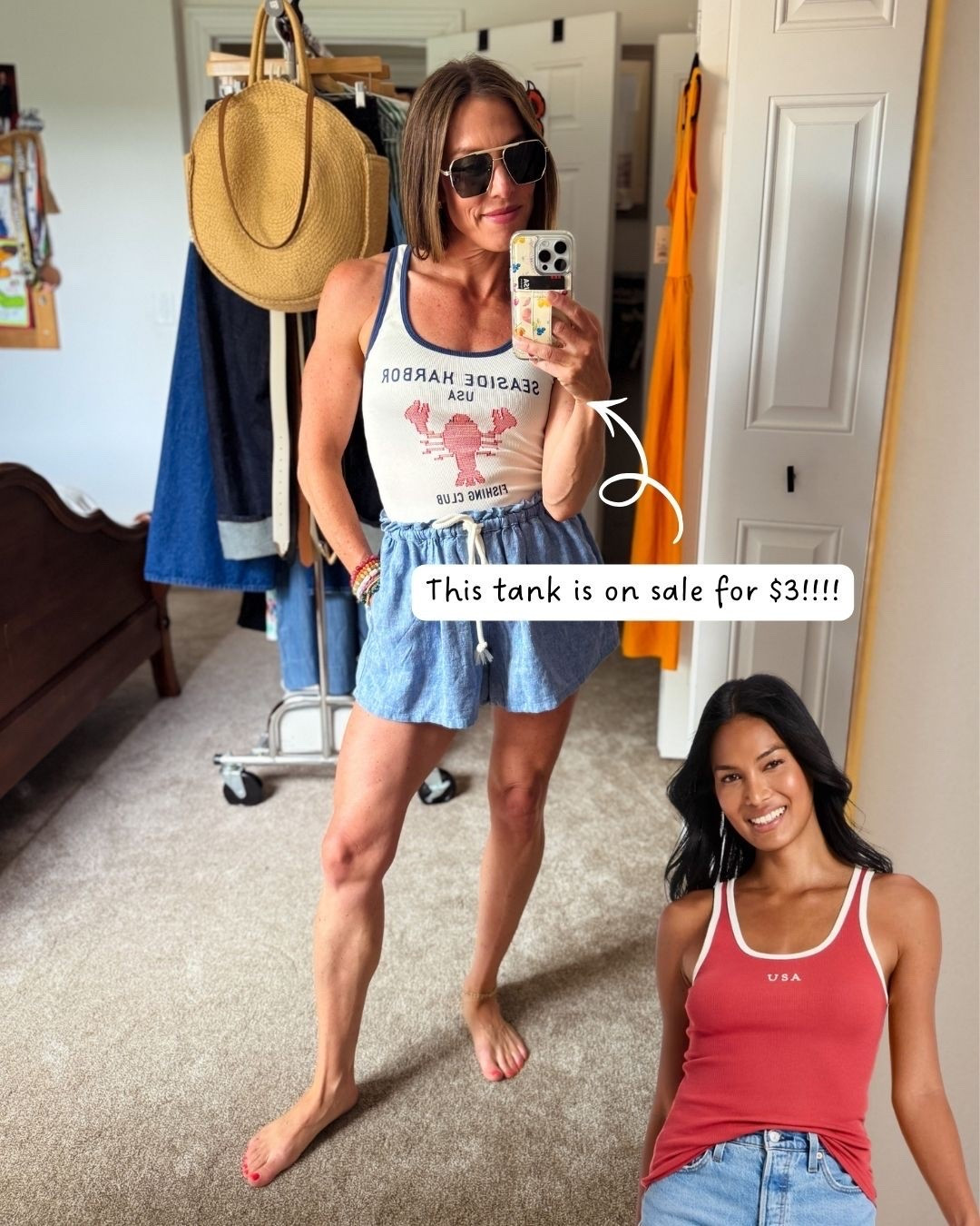 Cute red white and blue tank for $3!!

#LTKootd #LTKSeasonal #LTKOver40