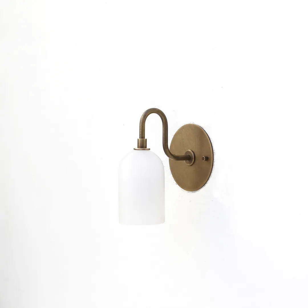 Brass  Wall Sconce light - Brass Wall Sconce Light- Brass Wall Sconce with Alabaster Shade, UL Li... | Etsy (US)