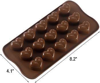 Silicone Heart Chocolate Mold, Candy Molds for Party, Wedding, Jelly, Heart Shaped Ice Cube, Pack... | Amazon (US)