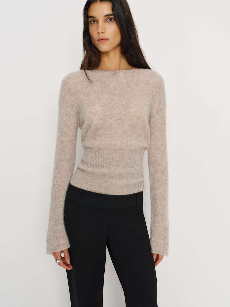 Soren Sheer Alpaca Sweater Top | Reformation (Global)