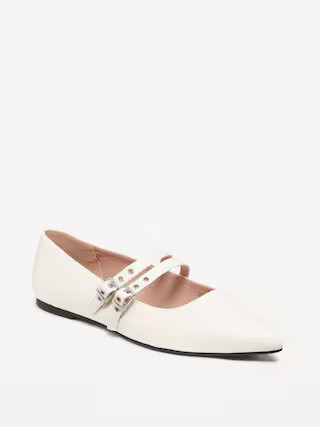 Double-Buckle Mary Jane Flats | Old Navy (US)