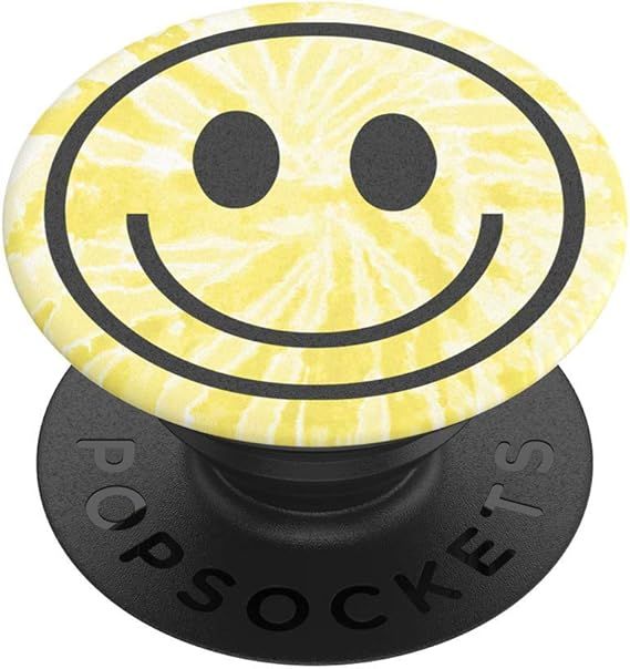 PopSockets: PopGrip with Swappable Top for Phones and Tablets - Tie Dye Smiley | Amazon (US)