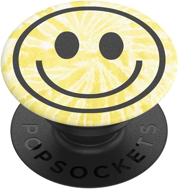 PopSockets: PopGrip with Swappable Top for Phones and Tablets - Tie Dye Smiley | Amazon (US)