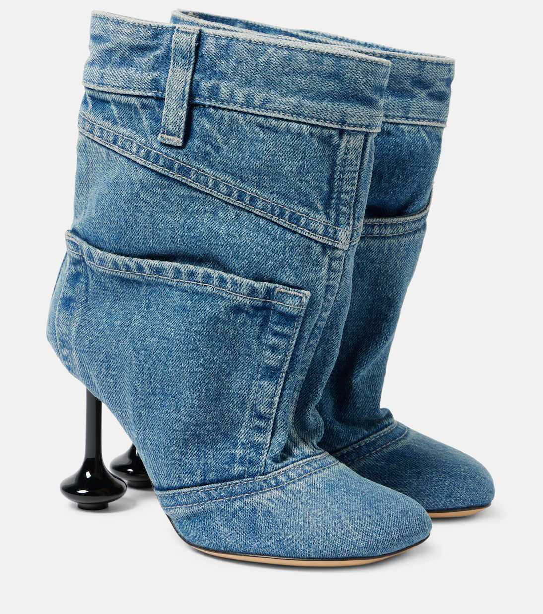Toy Panta 90 denim ankle boots | Mytheresa (UK)
