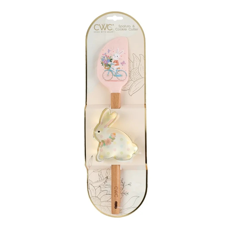 COOK WITH COLOR LARGE 2 PIECE EASTER SPATULA & BUNNY STAINLESS STEEL COOKIE CUTTER - Walmart.com | Walmart (US)