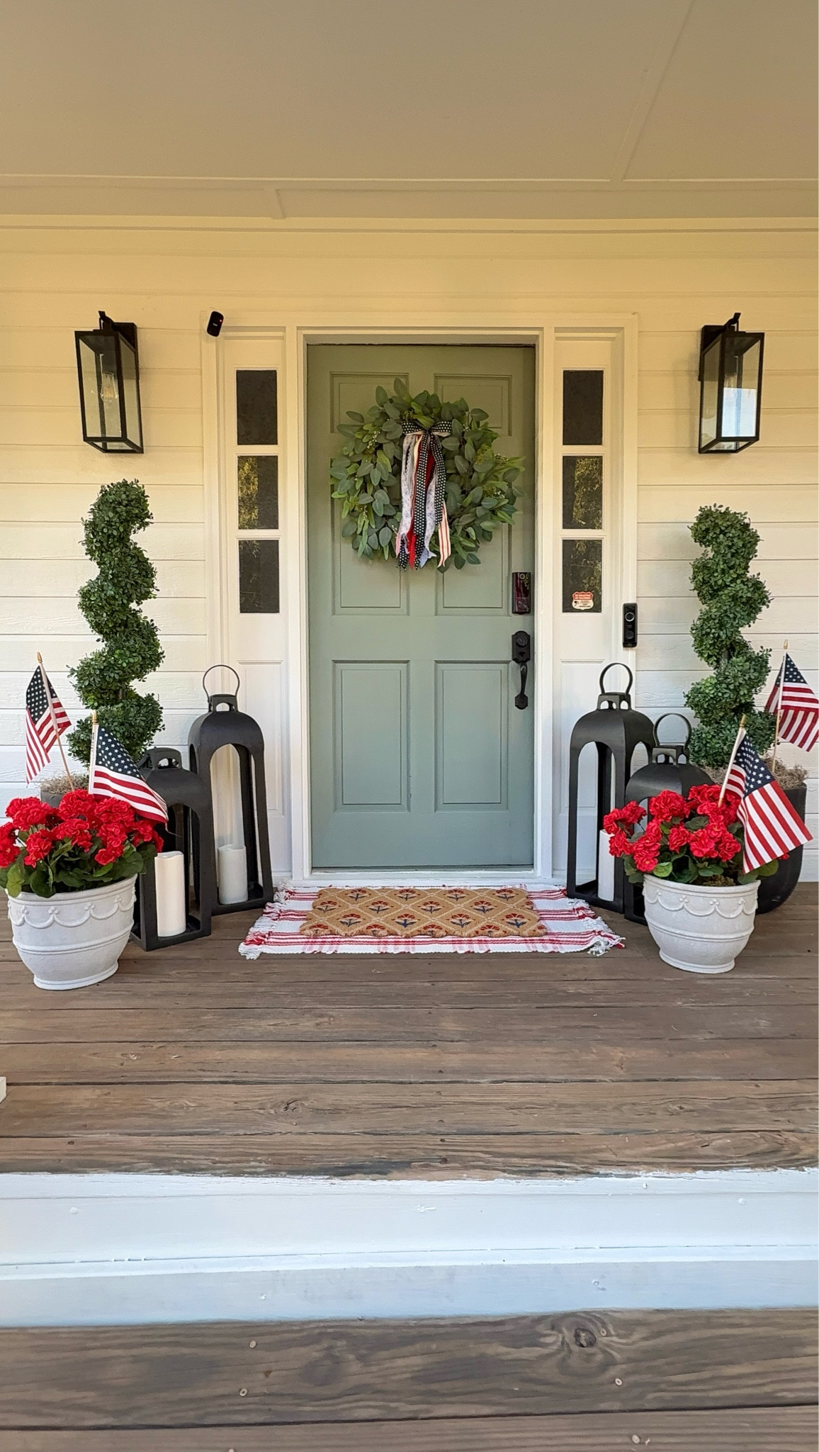 Summer Porch 2026
Americana porch 
Red, white and blue porch 
Americas 250th Birthday year

#LTKHome #LTKSeasonal #LTKmomlife