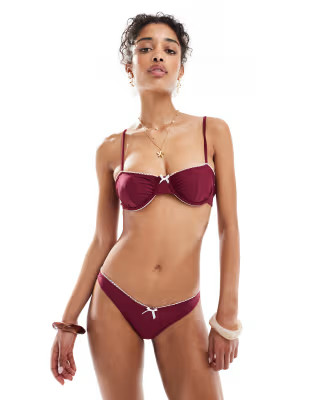 Miss Selfridge bikini with picot trim | ASOS (Global)