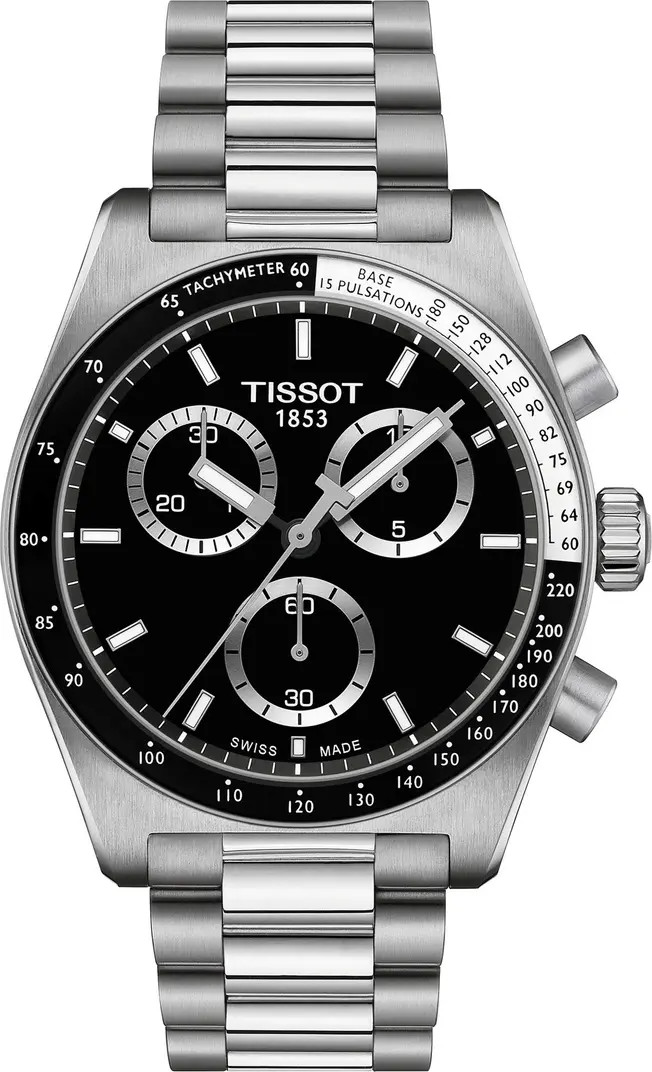 Tissot PR516 Bracelet Chronograph Watch, 40mm | Nordstrom | Nordstrom