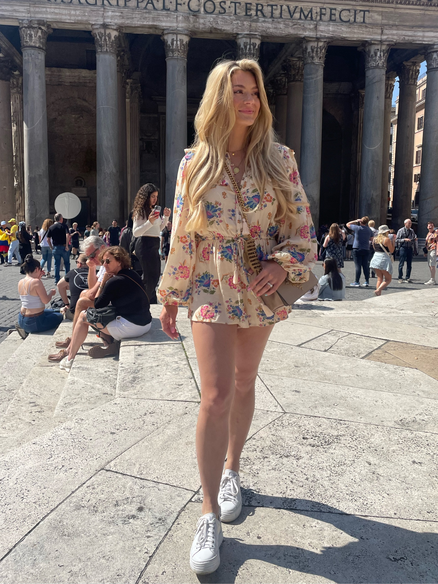 Outfit for exploring today - Spell long sleeve romper so I don’t have to worry about wind in a short dress or skirt with cute comfortable durable sneakers and side bag that can be worn crossbody 

#LTKshoecrush #LTKtravel #LTKFind