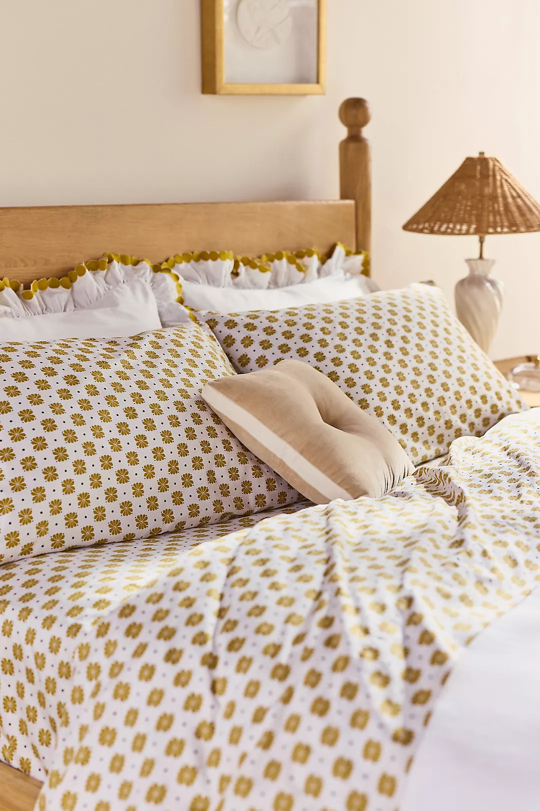 McKenzie Parrott Organic Cotton Sateen Floral Printed Sheet Set | Anthropologie (US)