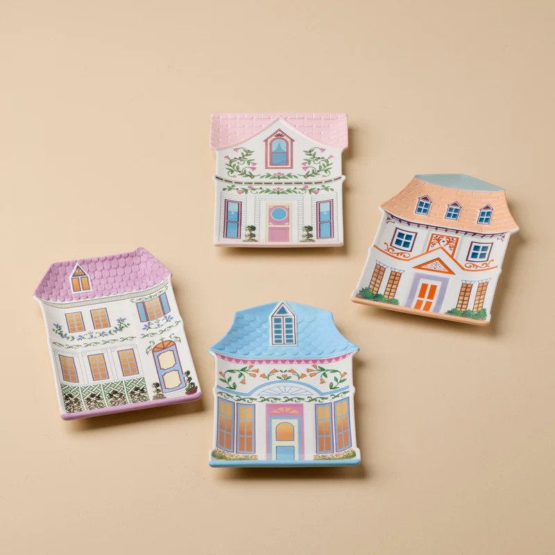 Lenox Spice Village House Accent Plates, Set of 4 | Lenox